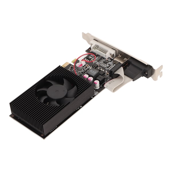 Desktop grafikkort 4GB GDDR3 128bit 650/5000MHz Tyst kylfläkt All Solidstate Low Profile GPU för M ITX-chassi 4GB GDDR3