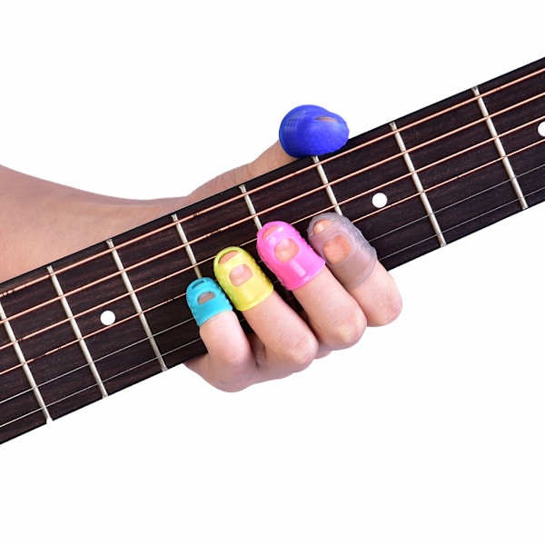 Silikone Fingerbeskyttere Fingerbøjler og Guitar Fingerpicks