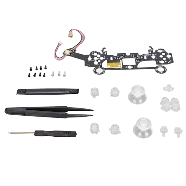 Belysta D Pad ansiktsknappar 8 färger 19 lägen DIY klassiskt LED-ljusknappsats för PS5