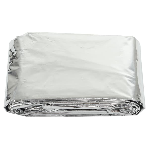 Nødsituationsponchoer Vandtætte Vindtætte CPP Aluminiumfolie 0,012 mm Tyk Sølvreflekterende Nødsituationstæpper til Rejser