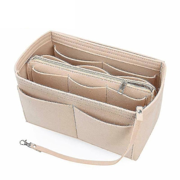 Filt Handväska Organizer Insert - Svart