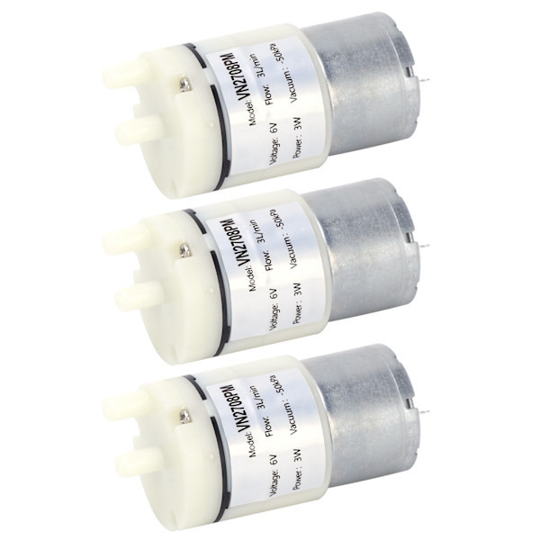 3st mikromembranpump minivakuumvattenluftmotor för fisktank DC 6V (VN2708PM）