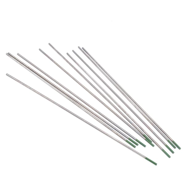 【NX】10 stk Wolframelektroder TIG-sveising Argon Arc Pure Needle Grønt hode WP 1,6mmx150mm