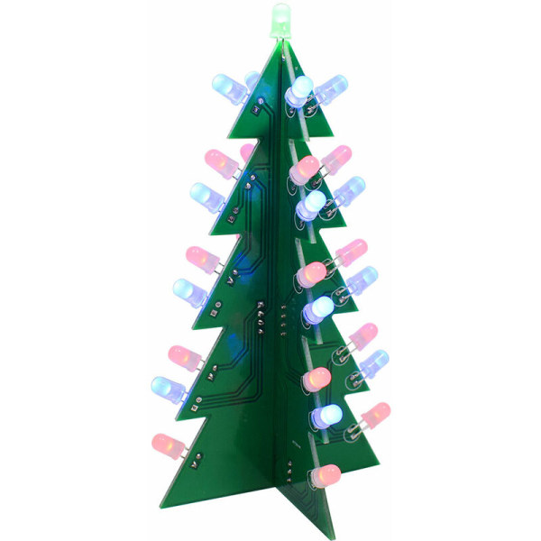 DIY Star Sky Effect Tredimensjonal LED-dekorasjon Juletre Håndlaget gave, rød, grønn og blå