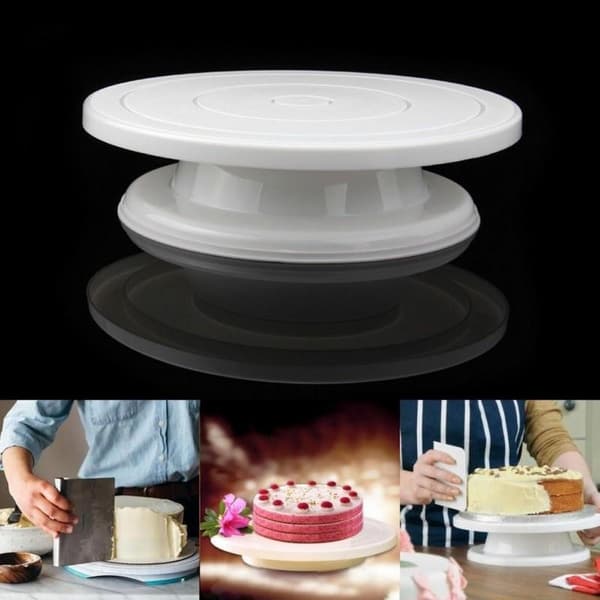 Roterende kagefad - Bageudstyr - Kagefad White white