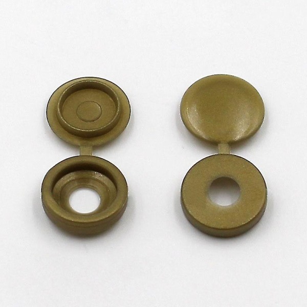 100 kpl saranoidut cover taitettavat kierresuojukset muoviset kierrekorkit aluslevyt yksiosaiset ruuvisuojukset Bronze