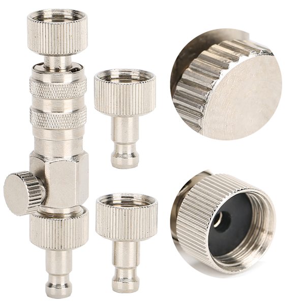 3 st Airbrush Connector Snabbkoppling med Air Flow Adjustment Air Compressor Fitting