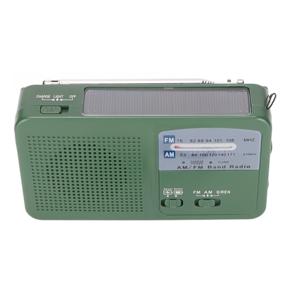 Solar handvev ficklampa Radio 1LED multifunktionell bärbar nödradio ficklampa