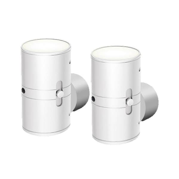 Natlamper til stikkontakt Dæmpbare LED-væglamper med lyssensor 3 temperaturer Natlys til soveværelse White Uk plug