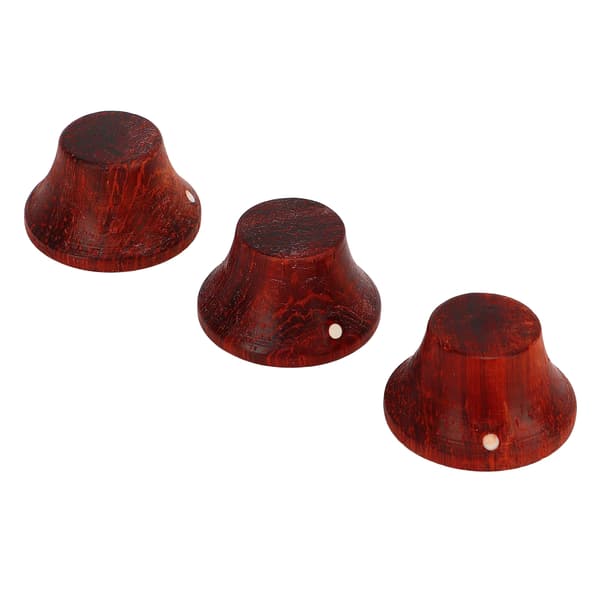 3 st Elgitarrknopp Eco Friendly Wood Gitarr Volymkontrollknopp Byte Redwood