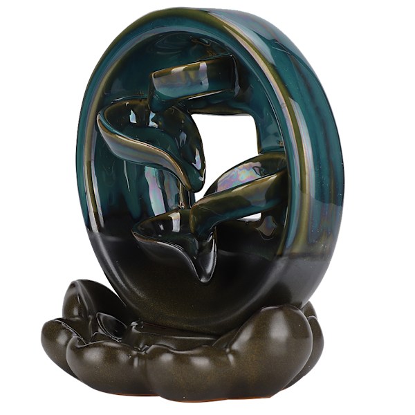 Tilbagefald Røgelsebrænder Vandfald Lotus Base Keramisk Holder Aromaterapi Ornament Hjem Deco