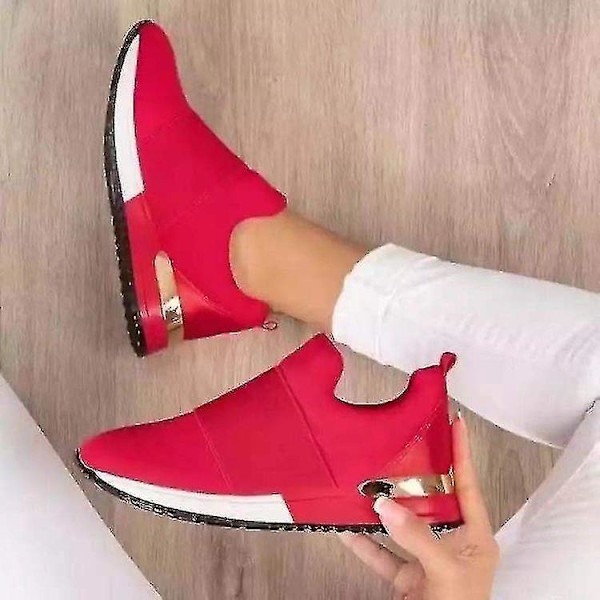 Red Women's Casual Running Shoes Trainers Sport Sneakers