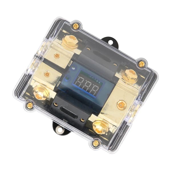 Universal Bilsikringholder 100A LED Digital 1 inn 2 ut Lydforsterker Sikringholder