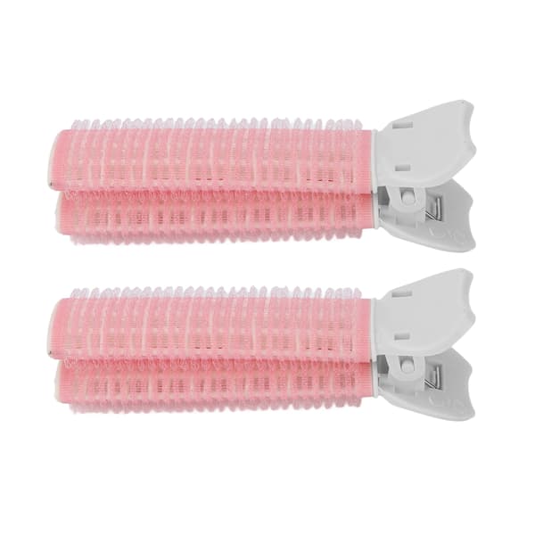 2 stk Hårvolum Roller Curler Clip Bærbar volumgivende hårrøtter Klips Bangs Styling Tool for kvinner Jenter Rosa