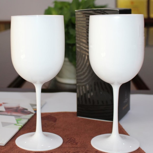 1 kpl Plastic Wine Party White Champagne Moet Glass pure white