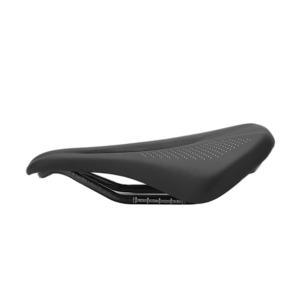 155 mm bred kolfiber läder Cykelsadelkudde ihålig Cykelvägscykelkudde Svart
