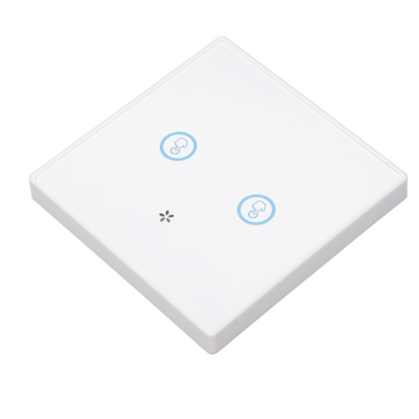 Trådlös ljusbrytare Panel av härdat glas Smart Touch Wall Switch 433MHz med mottagare