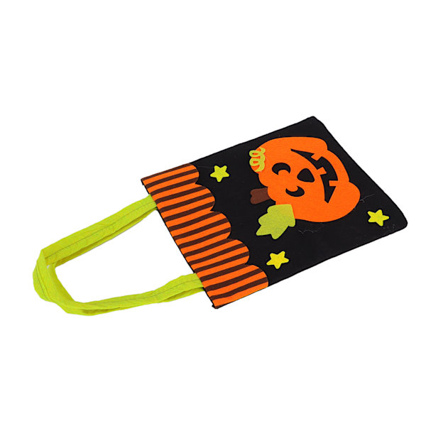 Halloween-kangaspussi NonWoven-kangas Temppu vai herkku Koti Juhlakoriste Säilytyspussi Käsilaukku (Kurpitsa)