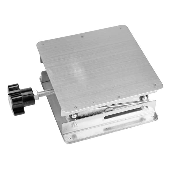 【NX】Laboratorieløfteplatform i rustfrit stål Sakseholder 100*100*160 mm (sort håndtag)