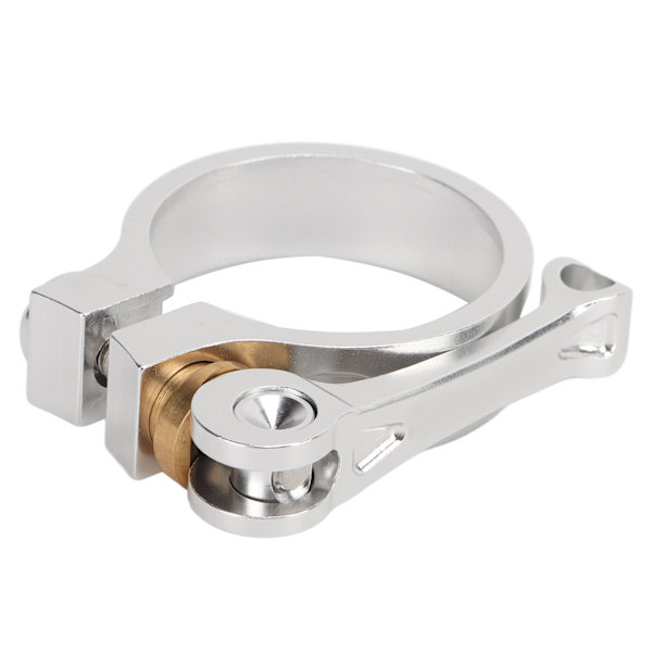 41mm Sadelstolpsklämma CNC Aluminiumlegering Snabbkoppling Sadelstolpsklämma för Vikbara Cyklar Silver
