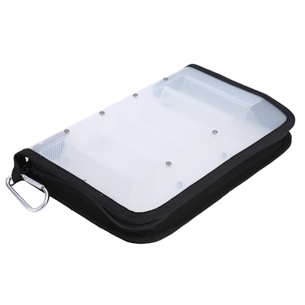 Fishing Bait Lure Bag Transparent Portabel Vattentät 12 Fack Trä Räkförvaringsväska