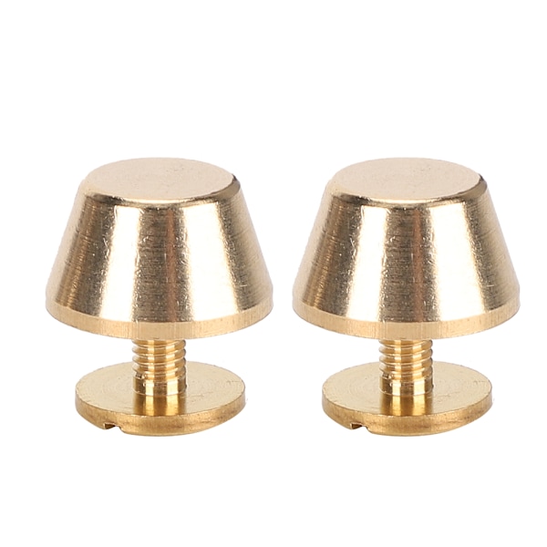 10 stk Fødder Nailhead Håndtaske Bagage Flad Dobbelt 12mm Messingmaterial Læderhåndværk