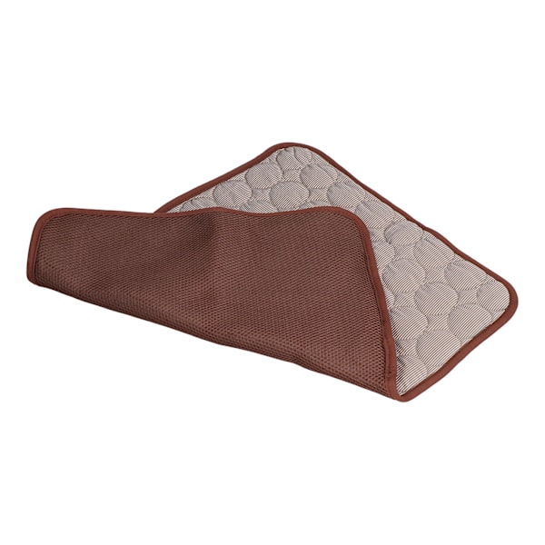 Køleunderlag til kæledyr Åndbar, sammenklappelig selvkølende tæppe til kæledyr til små og mellemstore hunde og katte Brun L(70x55cm)