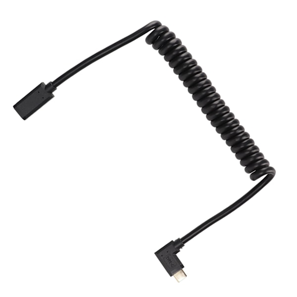 USB C -kaapeli USB C naar USB C uros 4K 60Hz 3A Nopea lataus 10Gbps 1,2m kierrejousi USB C virtakaapeli naaras pää uros sivutaivutus