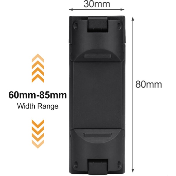 Adapter för stativfäste för mobiltelefon Vikbar mobiltelefonhållare Smartphoneklämma med justerbar klämma 1/4 tums gränssnitt Roterande huvud, modell: svart