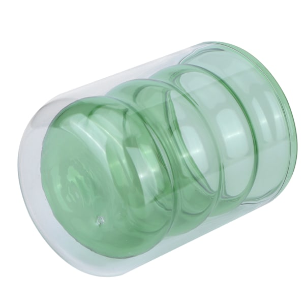 200 ml kaksinkertainen lasimuki lämmönkestävä 3D-spiraalikulho toimistoon, kotiin ja kouluun (vihreä)