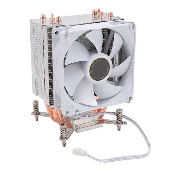 CPU kylfläkt 3.54in 4 värmerör 3pin 12VDC 2000RPM Hydraullager CPU luftkylare för moderkort med bakplatta