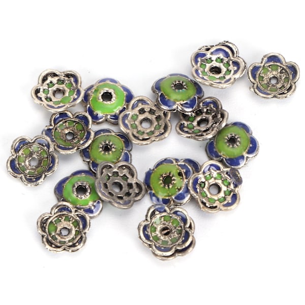 20 st Armbandsberlocker Blomma Torus Form Handgjorda Smycken Halsband DIY Tillbehör