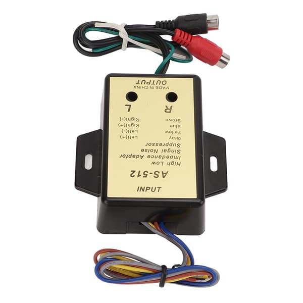 2 Channel Line High Low Impedance Adapter Audio Speaker Level Output Converter