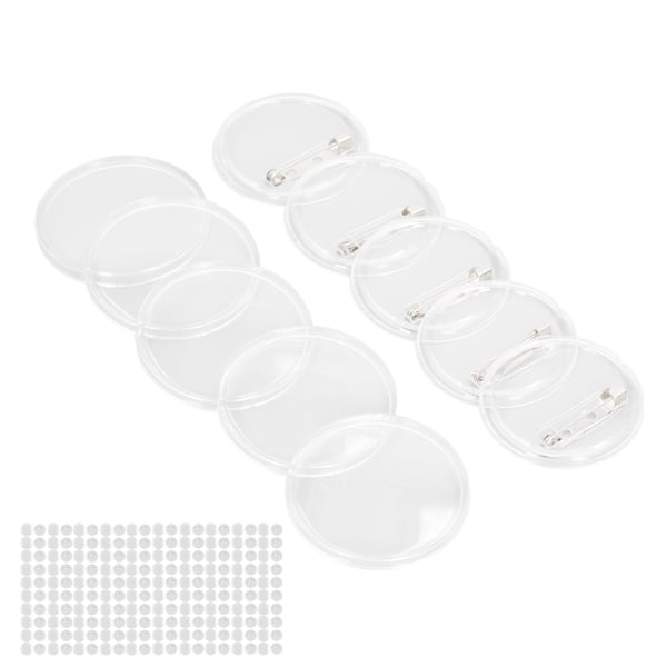 100 set Blank Badge Making Kit 25 mm Transparent slitstark Utsökt utförande Knapp Badge Maker Set för gör-det-själv hantverk