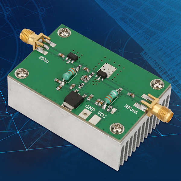 1-512MHz 1,6W bredbånds lav effekt RF-forsterker med kjølefinne for kortbølge FM-amatørradio
