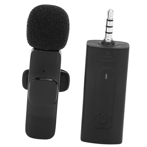 Trådløs Lavalier-mikrofon Profesjonell Plug and Play Støyreduksjon Mini Lapel-mikrofon for Live Streaming-opptak