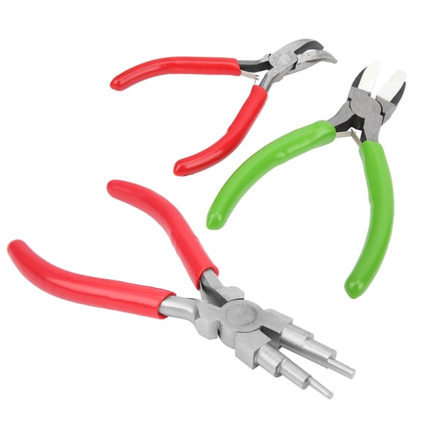 3 kpl pihdisarja Nylon litteäkärkiset pihdit Mini korutarviketyökalut