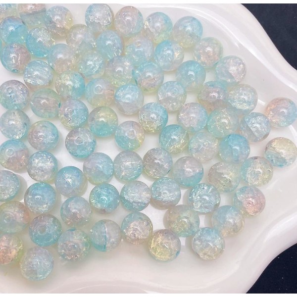 Blå smycken Protein Kalcedonpärlor Lösa pärlor 12 mm handsnörearmband blue 50 capsules