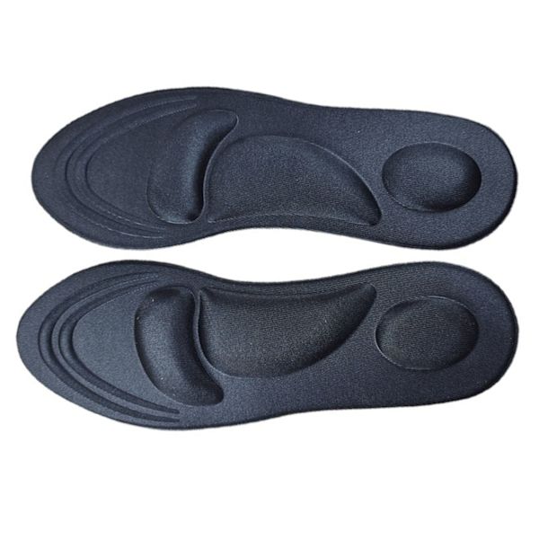 1 par innersulor för kvinnor och män Mjukt skum Andas Svettabsorberande Stötdämpande Deodorisering Arch Support Innersula Svart Herr 40-45