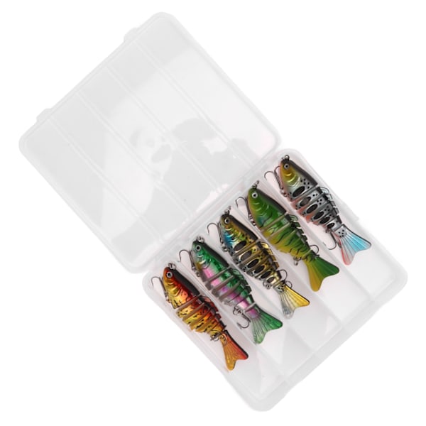5 stk 15g 9,5 cm Multi-leddet Fiskeagn Bærbar Segment Realistisk Svømmeagn for Ferskvann Saltvann