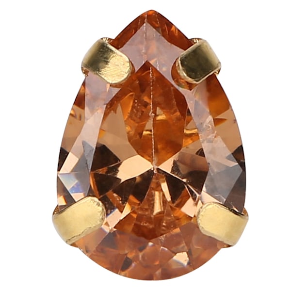 10 kpl Ommeltavia Zirkon-Rhinestoneja Kultaisella Kynnellä DIY Jousi Solmu Vaatteiden Tarvikkeet 7x10mm Champagne