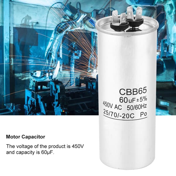 CBB65 60UF 450V kondensatorstartmotor Kompatibel med luftkonditioneringskompressor