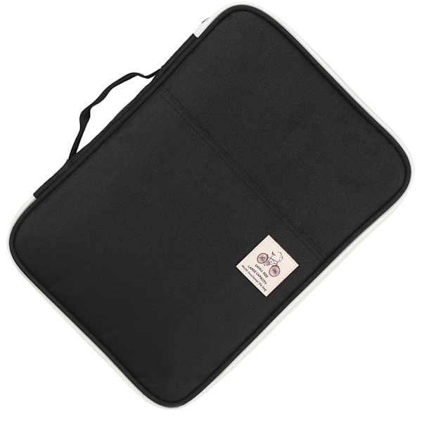 A4 dokumentväska Fil Mapp Portfolio Organizer Dator Notebook Fodral med dragkedja (svart)