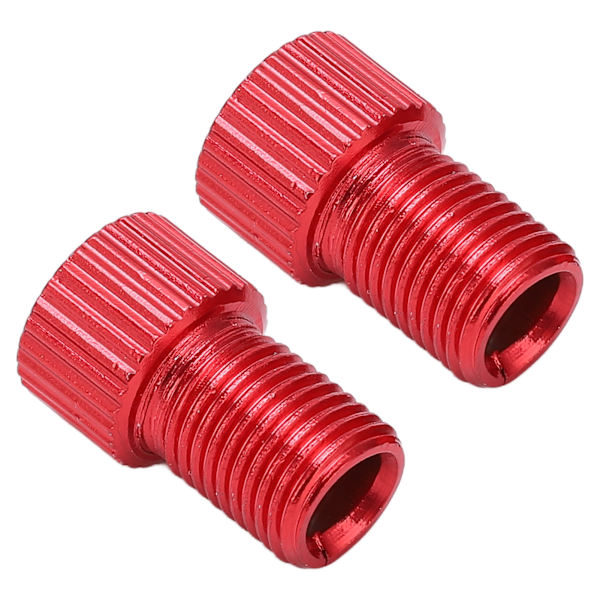 2st/set Presta till Schrader cykelventilomvandlare Slitstark mountainbikepumpadapter Röd