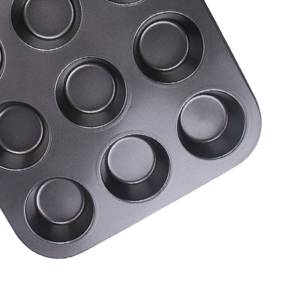 Cup Cakes Form Non Stick PTFE-beläggning Rund 12-håls tårtbricka för hemköket