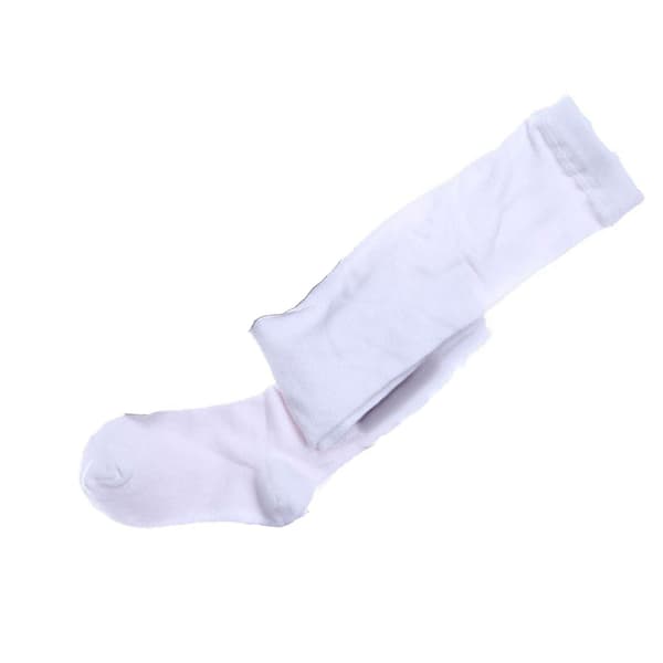 Dansetights i ensfarget elastisk og komfortabel stoff for barn - hvite - str. S: 5 til 7 år