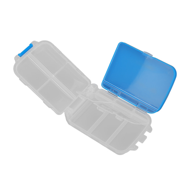 Foldbar Pilleboks Rejse 3 lag 7 dages ugentlig Pilleetui Organizer til Daglig Medicin Blå