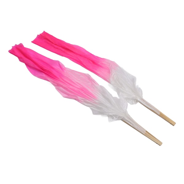 1 par lång dansfläkt Mjuk Vacker klassisk dansfläkt för magdansföreställning 1,5 m rosa och rosröd