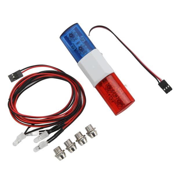 RC bil LED-lys Fjernkontroll Crawler Simulering Blits Lampe Bar Hvitt lys med 4 lys Oblate