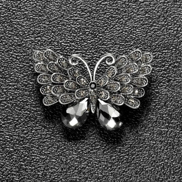 Vintage sommerfugl brosje vind stor sommerfugl knapphull brosje minimalistiske blomster klær tilbehør